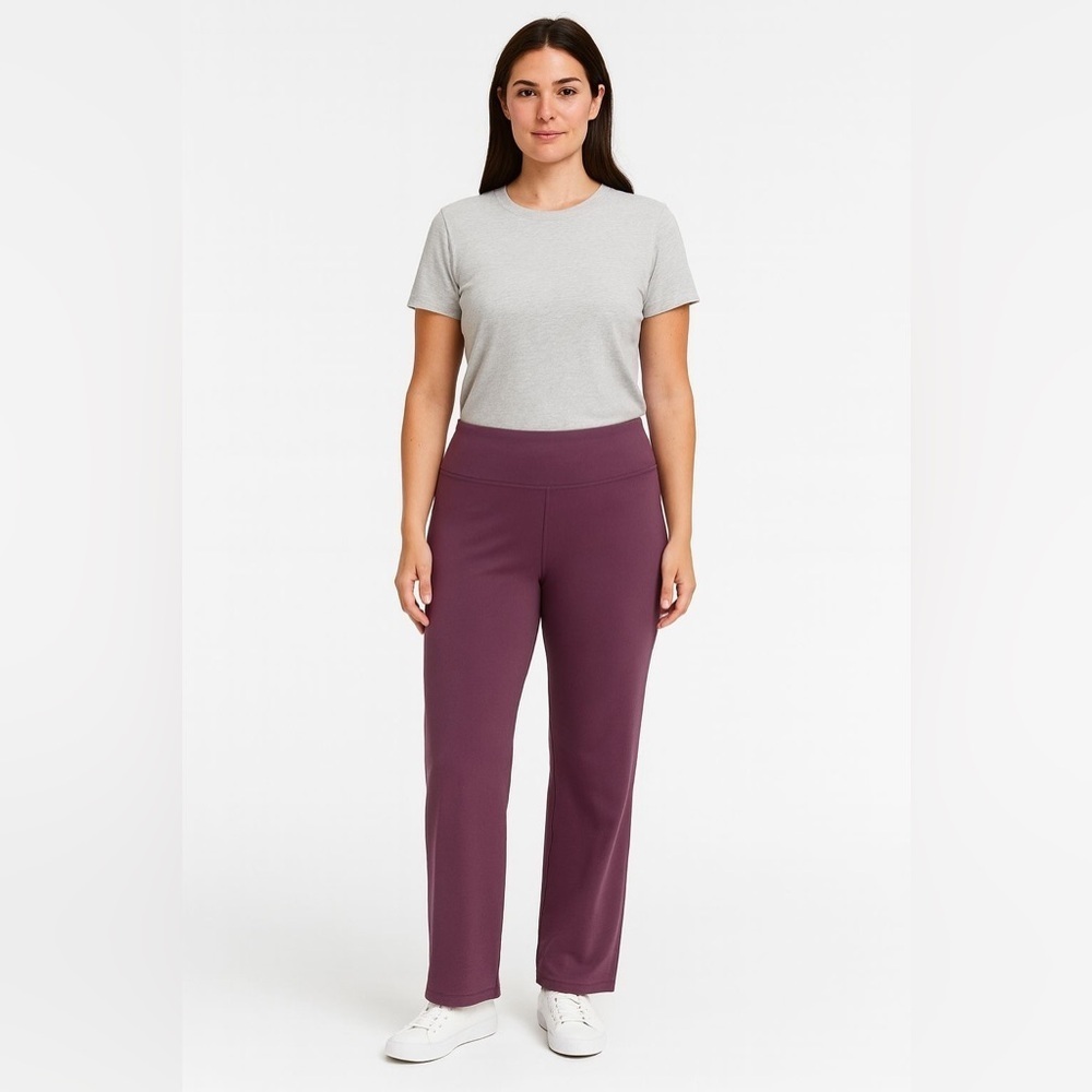 Athleta Women’s Straight Leg Elation Pants 1X – Burgundy Maroon Performance Yoga